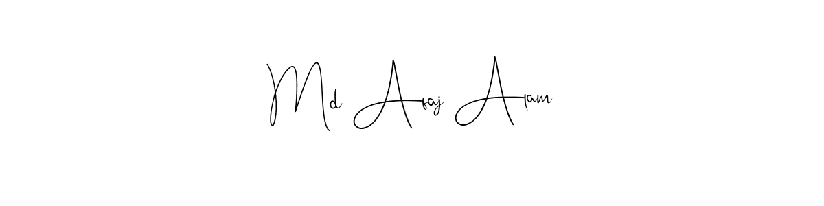 How to make Md Afaj Alam name signature. Use Andilay-7BmLP style for creating short signs online. This is the latest handwritten sign. Md Afaj Alam signature style 4 images and pictures png
