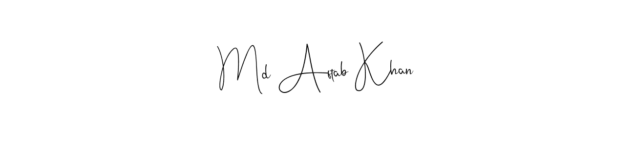 Create a beautiful signature design for name Md Aftab Khan. With this signature (Andilay-7BmLP) fonts, you can make a handwritten signature for free. Md Aftab Khan signature style 4 images and pictures png