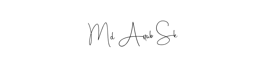 if you are searching for the best signature style for your name Md Aftab Sk. so please give up your signature search. here we have designed multiple signature styles  using Andilay-7BmLP. Md Aftab Sk signature style 4 images and pictures png