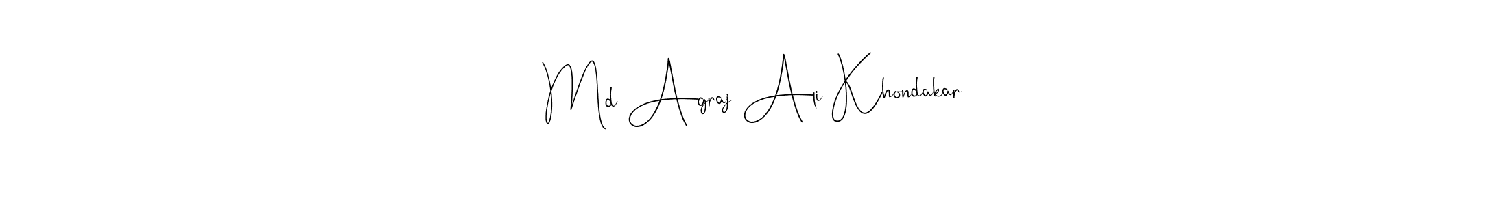 Use a signature maker to create a handwritten signature online. With this signature software, you can design (Andilay-7BmLP) your own signature for name Md Agraj Ali Khondakar. Md Agraj Ali Khondakar signature style 4 images and pictures png