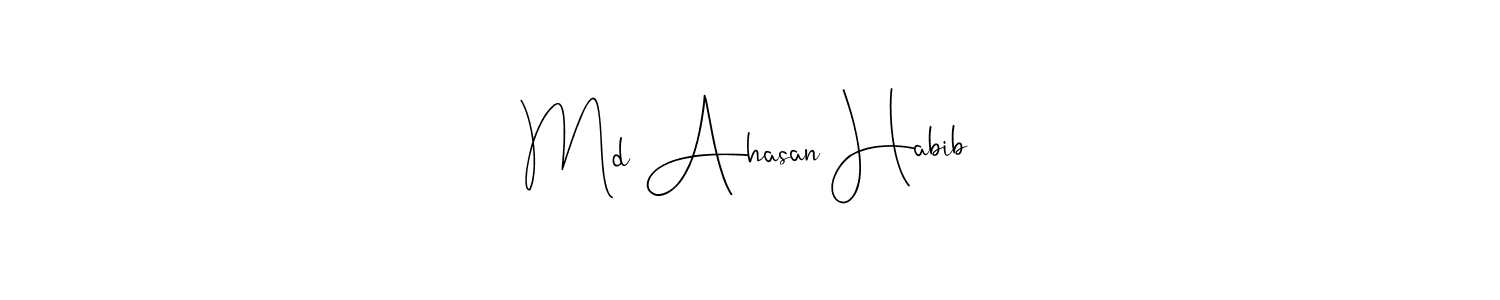 Here are the top 10 professional signature styles for the name Md Ahasan Habib. These are the best autograph styles you can use for your name. Md Ahasan Habib signature style 4 images and pictures png