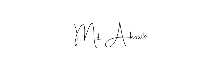 Also we have Md Ahoaib name is the best signature style. Create professional handwritten signature collection using Andilay-7BmLP autograph style. Md Ahoaib signature style 4 images and pictures png