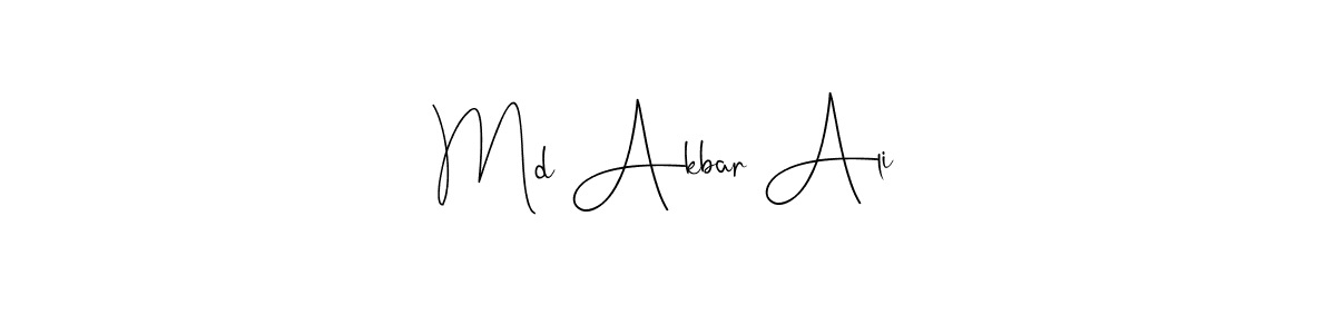 How to make Md Akbar Ali signature? Andilay-7BmLP is a professional autograph style. Create handwritten signature for Md Akbar Ali name. Md Akbar Ali signature style 4 images and pictures png