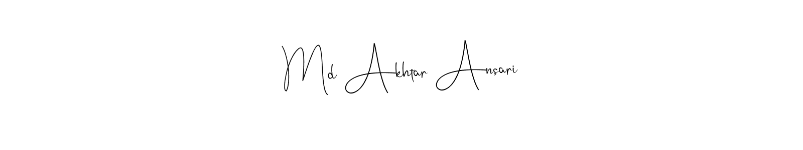 Design your own signature with our free online signature maker. With this signature software, you can create a handwritten (Andilay-7BmLP) signature for name Md Akhtar Ansari. Md Akhtar Ansari signature style 4 images and pictures png