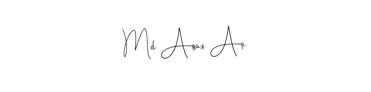 The best way (Andilay-7BmLP) to make a short signature is to pick only two or three words in your name. The name Md Alfaz Ali include a total of six letters. For converting this name. Md Alfaz Ali signature style 4 images and pictures png