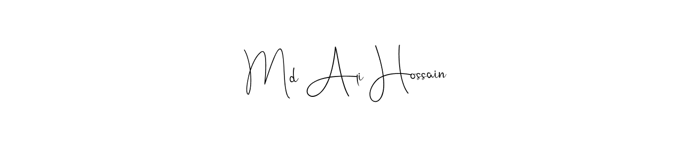 How to Draw Md Ali Hossain signature style? Andilay-7BmLP is a latest design signature styles for name Md Ali Hossain. Md Ali Hossain signature style 4 images and pictures png