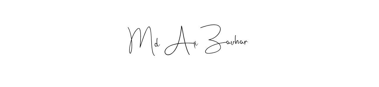 How to make Md Ali Zauhar signature? Andilay-7BmLP is a professional autograph style. Create handwritten signature for Md Ali Zauhar name. Md Ali Zauhar signature style 4 images and pictures png