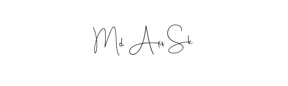 This is the best signature style for the Md Alif Sk name. Also you like these signature font (Andilay-7BmLP). Mix name signature. Md Alif Sk signature style 4 images and pictures png