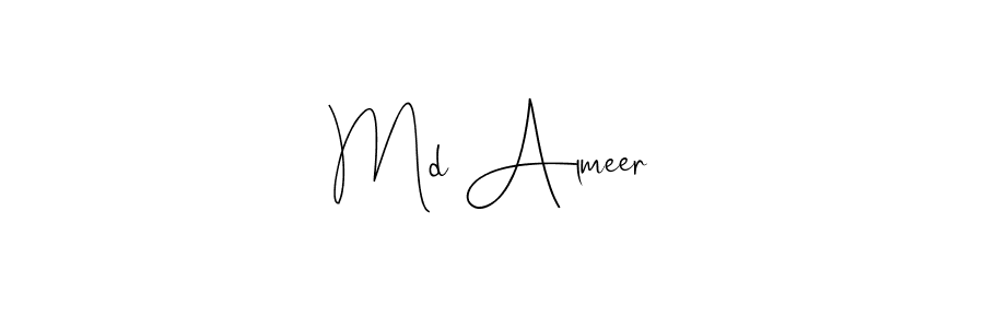 Design your own signature with our free online signature maker. With this signature software, you can create a handwritten (Andilay-7BmLP) signature for name Md Almeer. Md Almeer signature style 4 images and pictures png