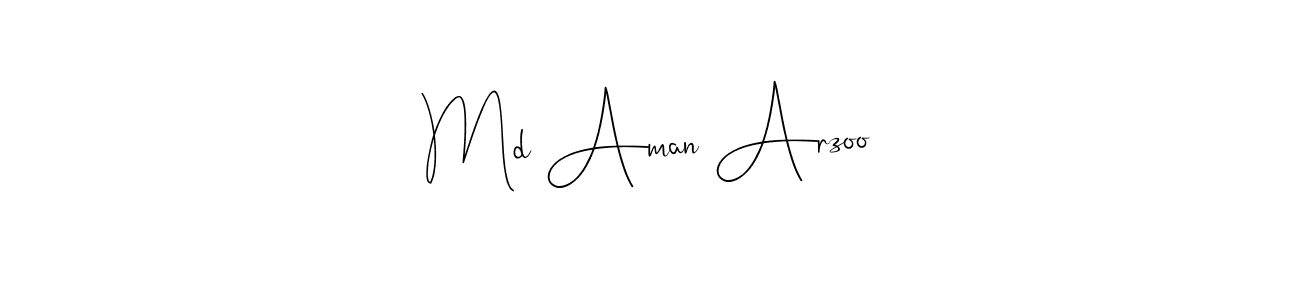 Create a beautiful signature design for name Md Aman Arzoo. With this signature (Andilay-7BmLP) fonts, you can make a handwritten signature for free. Md Aman Arzoo signature style 4 images and pictures png