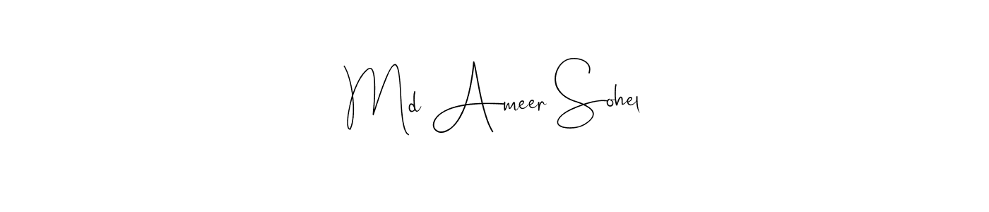 How to make Md Ameer Sohel signature? Andilay-7BmLP is a professional autograph style. Create handwritten signature for Md Ameer Sohel name. Md Ameer Sohel signature style 4 images and pictures png