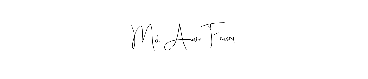 How to make Md Amir Faisal name signature. Use Andilay-7BmLP style for creating short signs online. This is the latest handwritten sign. Md Amir Faisal signature style 4 images and pictures png