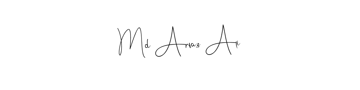 Make a beautiful signature design for name Md Arfaz Ali. With this signature (Andilay-7BmLP) style, you can create a handwritten signature for free. Md Arfaz Ali signature style 4 images and pictures png