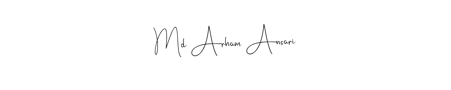 You should practise on your own different ways (Andilay-7BmLP) to write your name (Md Arham Ansari) in signature. don't let someone else do it for you. Md Arham Ansari signature style 4 images and pictures png