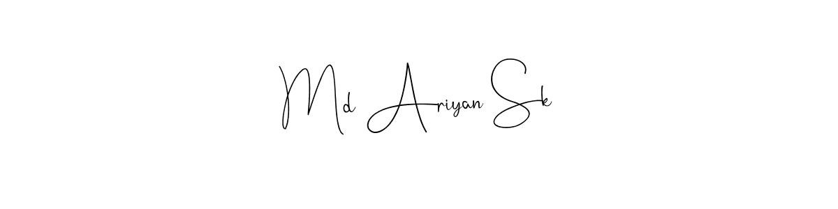 Make a beautiful signature design for name Md Ariyan Sk. With this signature (Andilay-7BmLP) style, you can create a handwritten signature for free. Md Ariyan Sk signature style 4 images and pictures png