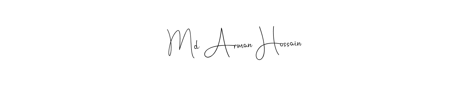 Also we have Md Arman Hossain name is the best signature style. Create professional handwritten signature collection using Andilay-7BmLP autograph style. Md Arman Hossain signature style 4 images and pictures png