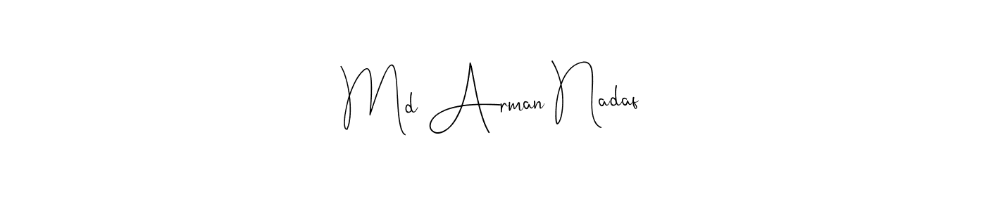 You should practise on your own different ways (Andilay-7BmLP) to write your name (Md Arman Nadaf) in signature. don't let someone else do it for you. Md Arman Nadaf signature style 4 images and pictures png