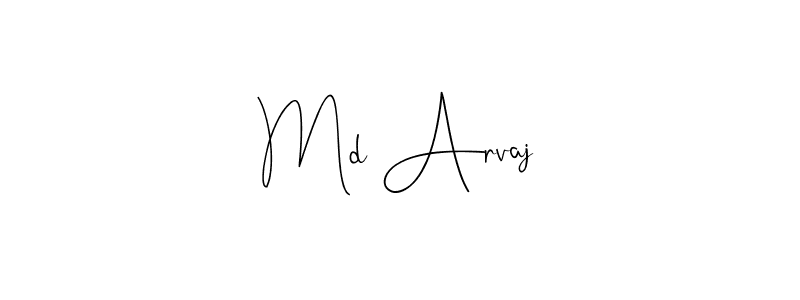 Make a beautiful signature design for name Md Arvaj. Use this online signature maker to create a handwritten signature for free. Md Arvaj signature style 4 images and pictures png