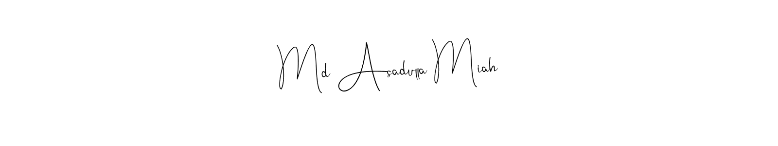 Md Asadulla Miah stylish signature style. Best Handwritten Sign (Andilay-7BmLP) for my name. Handwritten Signature Collection Ideas for my name Md Asadulla Miah. Md Asadulla Miah signature style 4 images and pictures png