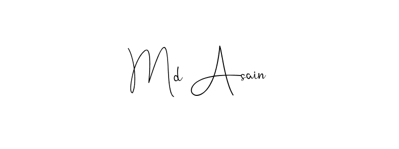 You should practise on your own different ways (Andilay-7BmLP) to write your name (Md Asain) in signature. don't let someone else do it for you. Md Asain signature style 4 images and pictures png