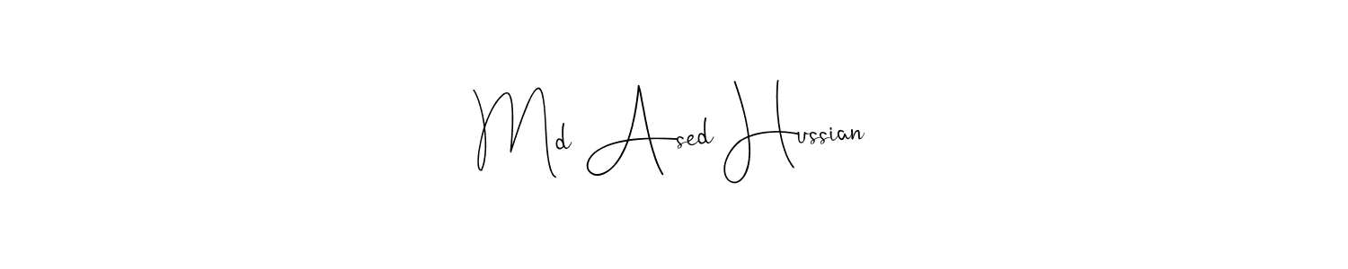 Md Ased Hussian stylish signature style. Best Handwritten Sign (Andilay-7BmLP) for my name. Handwritten Signature Collection Ideas for my name Md Ased Hussian. Md Ased Hussian signature style 4 images and pictures png