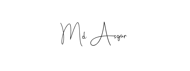 How to make Md Asgar name signature. Use Andilay-7BmLP style for creating short signs online. This is the latest handwritten sign. Md Asgar signature style 4 images and pictures png