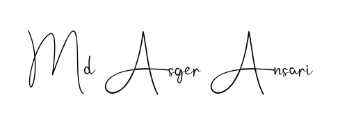 See photos of Md Asger Ansari official signature. Check more albums & portfolios. Read reviews & check more about Andilay-7BmLP font. Md Asger Ansari signature style 4 images and pictures png