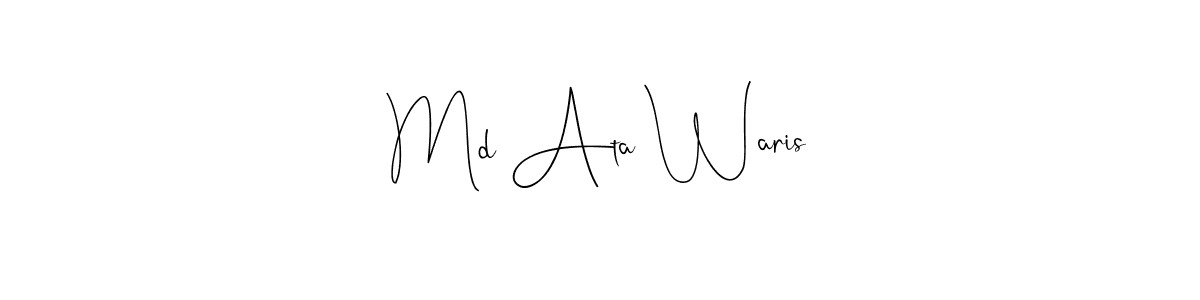 Make a beautiful signature design for name Md Ata Waris. With this signature (Andilay-7BmLP) style, you can create a handwritten signature for free. Md Ata Waris signature style 4 images and pictures png