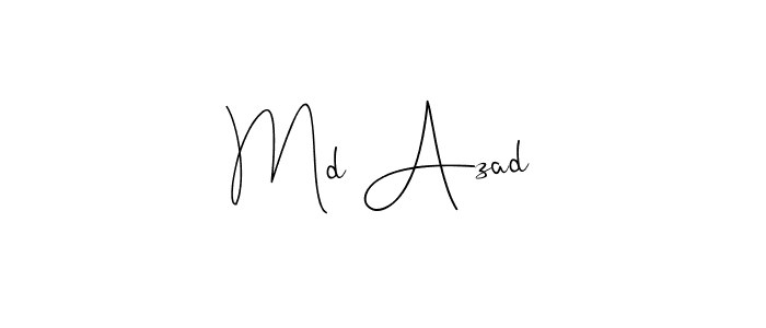 The best way (Andilay-7BmLP) to make a short signature is to pick only two or three words in your name. The name Md Azad include a total of six letters. For converting this name. Md Azad signature style 4 images and pictures png
