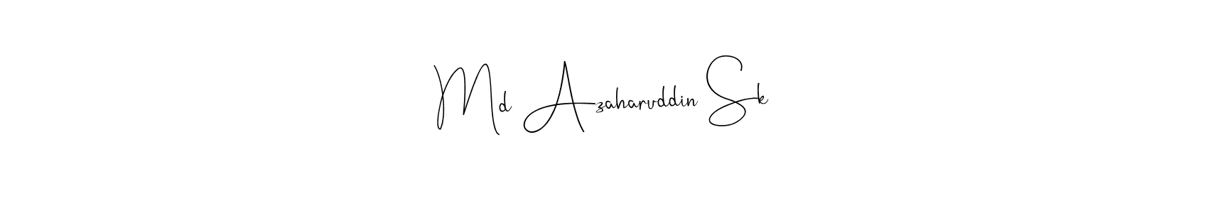 You should practise on your own different ways (Andilay-7BmLP) to write your name (Md Azaharuddin Sk) in signature. don't let someone else do it for you. Md Azaharuddin Sk signature style 4 images and pictures png