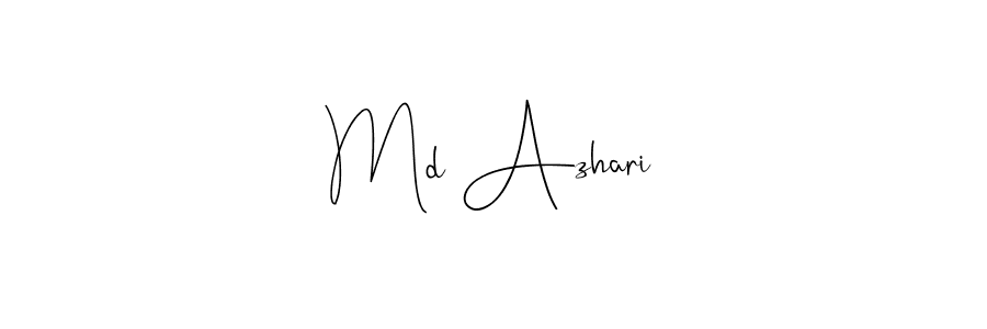 Md Azhari stylish signature style. Best Handwritten Sign (Andilay-7BmLP) for my name. Handwritten Signature Collection Ideas for my name Md Azhari. Md Azhari signature style 4 images and pictures png