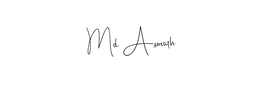 How to make Md Azmath name signature. Use Andilay-7BmLP style for creating short signs online. This is the latest handwritten sign. Md Azmath signature style 4 images and pictures png
