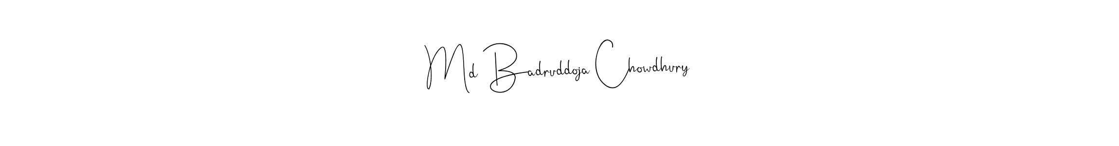 The best way (Andilay-7BmLP) to make a short signature is to pick only two or three words in your name. The name Md Badruddoja Chowdhury include a total of six letters. For converting this name. Md Badruddoja Chowdhury signature style 4 images and pictures png