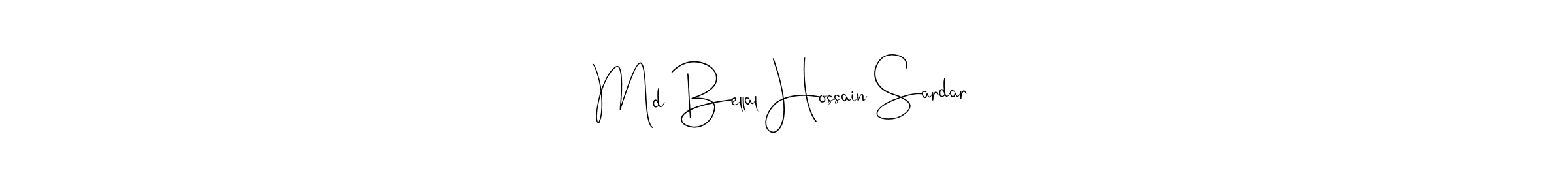 Also we have Md Bellal Hossain Sardar name is the best signature style. Create professional handwritten signature collection using Andilay-7BmLP autograph style. Md Bellal Hossain Sardar signature style 4 images and pictures png
