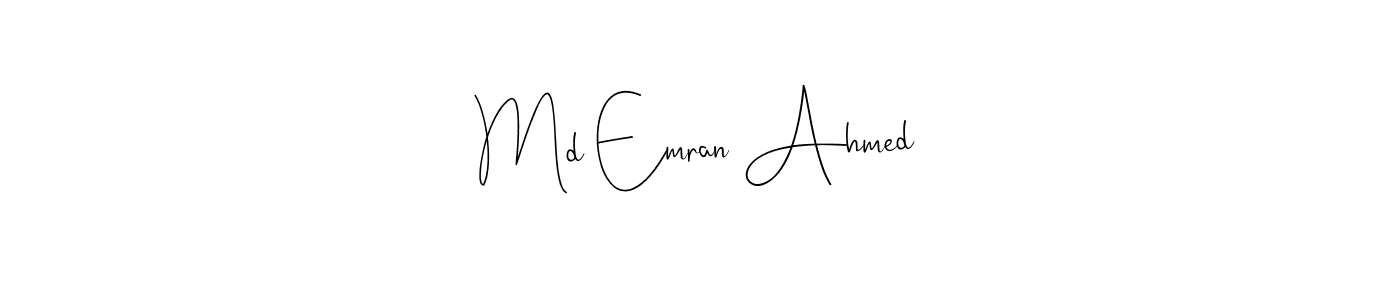 Md Emran Ahmed stylish signature style. Best Handwritten Sign (Andilay-7BmLP) for my name. Handwritten Signature Collection Ideas for my name Md Emran Ahmed. Md Emran Ahmed signature style 4 images and pictures png