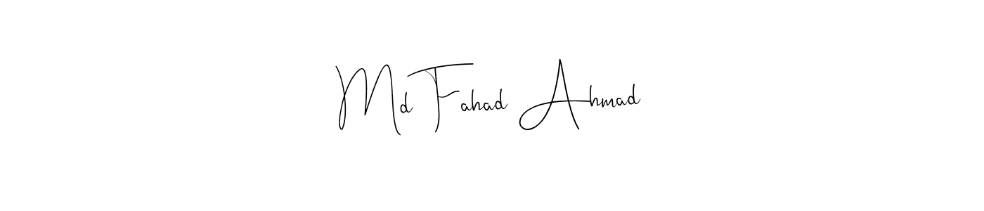 Also we have Md Fahad Ahmad name is the best signature style. Create professional handwritten signature collection using Andilay-7BmLP autograph style. Md Fahad Ahmad signature style 4 images and pictures png