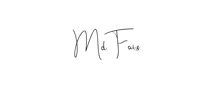 You should practise on your own different ways (Andilay-7BmLP) to write your name (Md Faiz) in signature. don't let someone else do it for you. Md Faiz signature style 4 images and pictures png