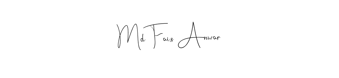 How to make Md Faiz Anwar name signature. Use Andilay-7BmLP style for creating short signs online. This is the latest handwritten sign. Md Faiz Anwar signature style 4 images and pictures png