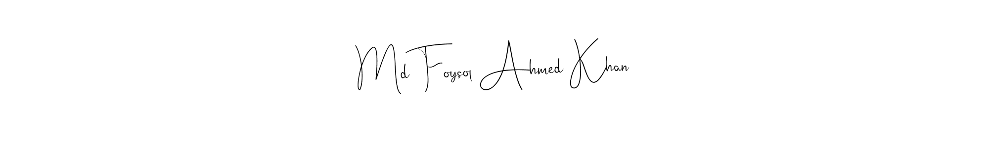 Use a signature maker to create a handwritten signature online. With this signature software, you can design (Andilay-7BmLP) your own signature for name Md Foysol Ahmed Khan. Md Foysol Ahmed Khan signature style 4 images and pictures png