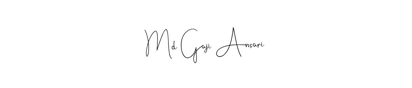 Also You can easily find your signature by using the search form. We will create Md Gaji Ansari name handwritten signature images for you free of cost using Andilay-7BmLP sign style. Md Gaji Ansari signature style 4 images and pictures png