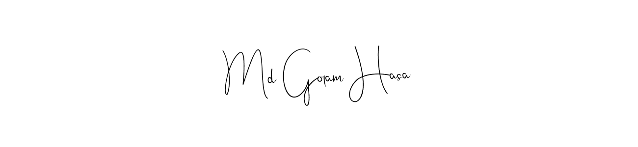 The best way (Andilay-7BmLP) to make a short signature is to pick only two or three words in your name. The name Md Golam Hasa include a total of six letters. For converting this name. Md Golam Hasa signature style 4 images and pictures png