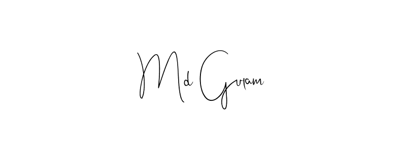 Create a beautiful signature design for name Md Gulam. With this signature (Andilay-7BmLP) fonts, you can make a handwritten signature for free. Md Gulam signature style 4 images and pictures png