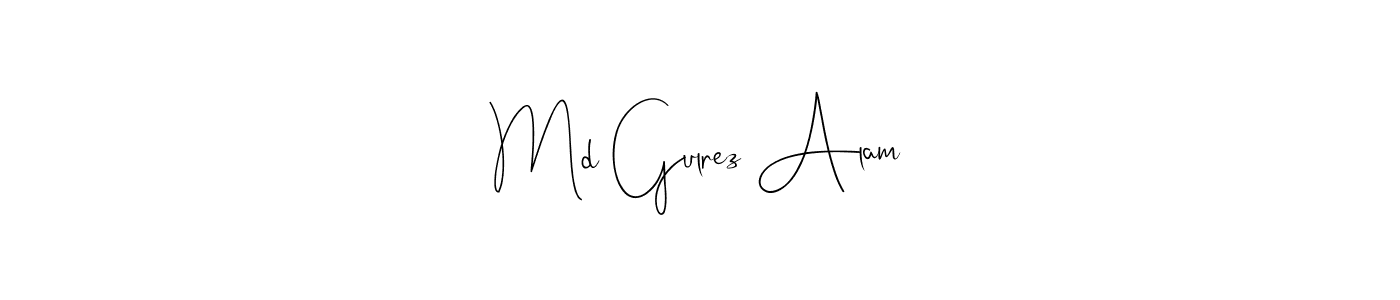 Md Gulrez Alam stylish signature style. Best Handwritten Sign (Andilay-7BmLP) for my name. Handwritten Signature Collection Ideas for my name Md Gulrez Alam. Md Gulrez Alam signature style 4 images and pictures png