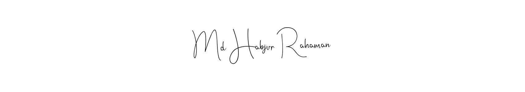 You should practise on your own different ways (Andilay-7BmLP) to write your name (Md Habjur Rahaman) in signature. don't let someone else do it for you. Md Habjur Rahaman signature style 4 images and pictures png