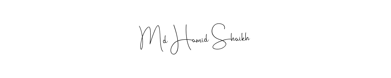 How to make Md Hamid Shaikh signature? Andilay-7BmLP is a professional autograph style. Create handwritten signature for Md Hamid Shaikh name. Md Hamid Shaikh signature style 4 images and pictures png