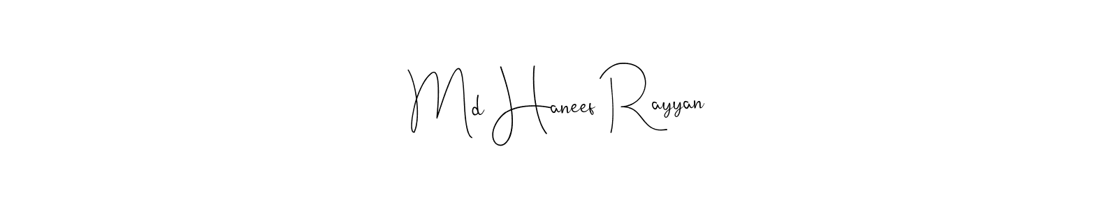 Once you've used our free online signature maker to create your best signature Andilay-7BmLP style, it's time to enjoy all of the benefits that Md Haneef Rayyan name signing documents. Md Haneef Rayyan signature style 4 images and pictures png