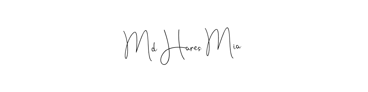Use a signature maker to create a handwritten signature online. With this signature software, you can design (Andilay-7BmLP) your own signature for name Md Hares Mia. Md Hares Mia signature style 4 images and pictures png