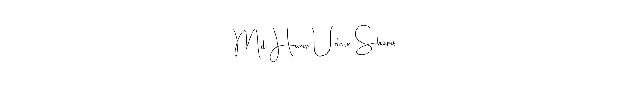 Make a beautiful signature design for name Md Haris Uddin Sharif. With this signature (Andilay-7BmLP) style, you can create a handwritten signature for free. Md Haris Uddin Sharif signature style 4 images and pictures png