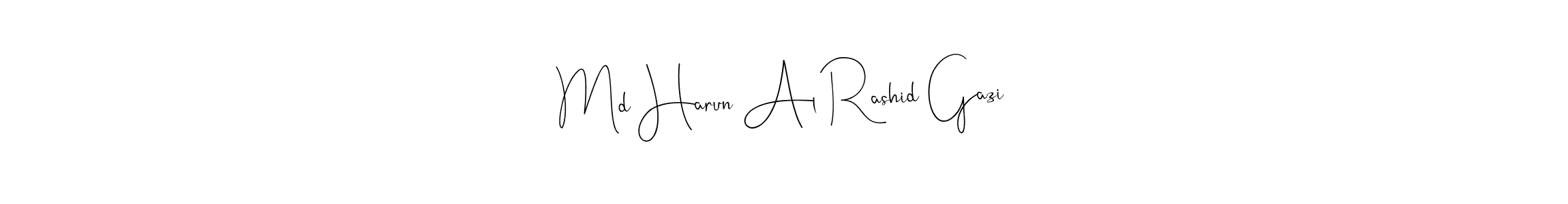Use a signature maker to create a handwritten signature online. With this signature software, you can design (Andilay-7BmLP) your own signature for name Md Harun Al Rashid Gazi. Md Harun Al Rashid Gazi signature style 4 images and pictures png