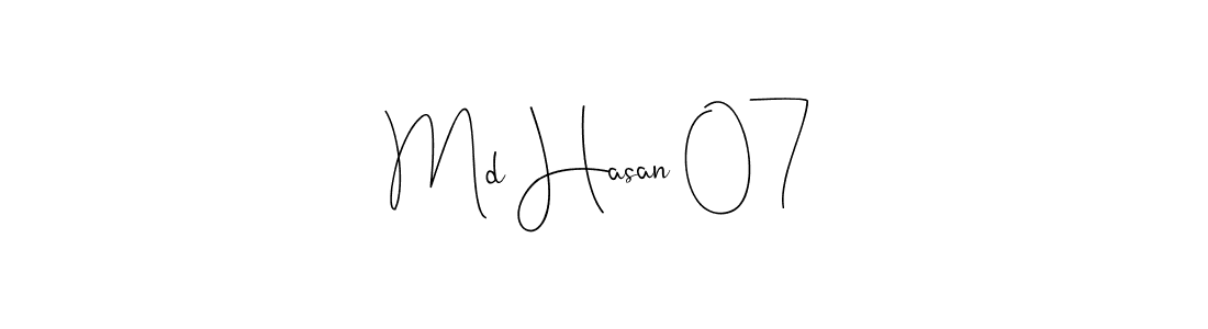 Make a beautiful signature design for name Md Hasan 07. With this signature (Andilay-7BmLP) style, you can create a handwritten signature for free. Md Hasan 07 signature style 4 images and pictures png